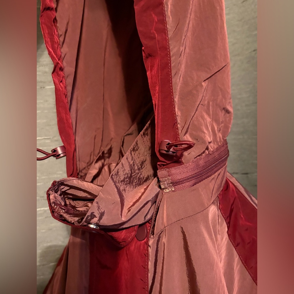 NWT- Chicos Maroon Long lightweight adorable hooded jacket for all seasons❤️ - Picture 15 of 16